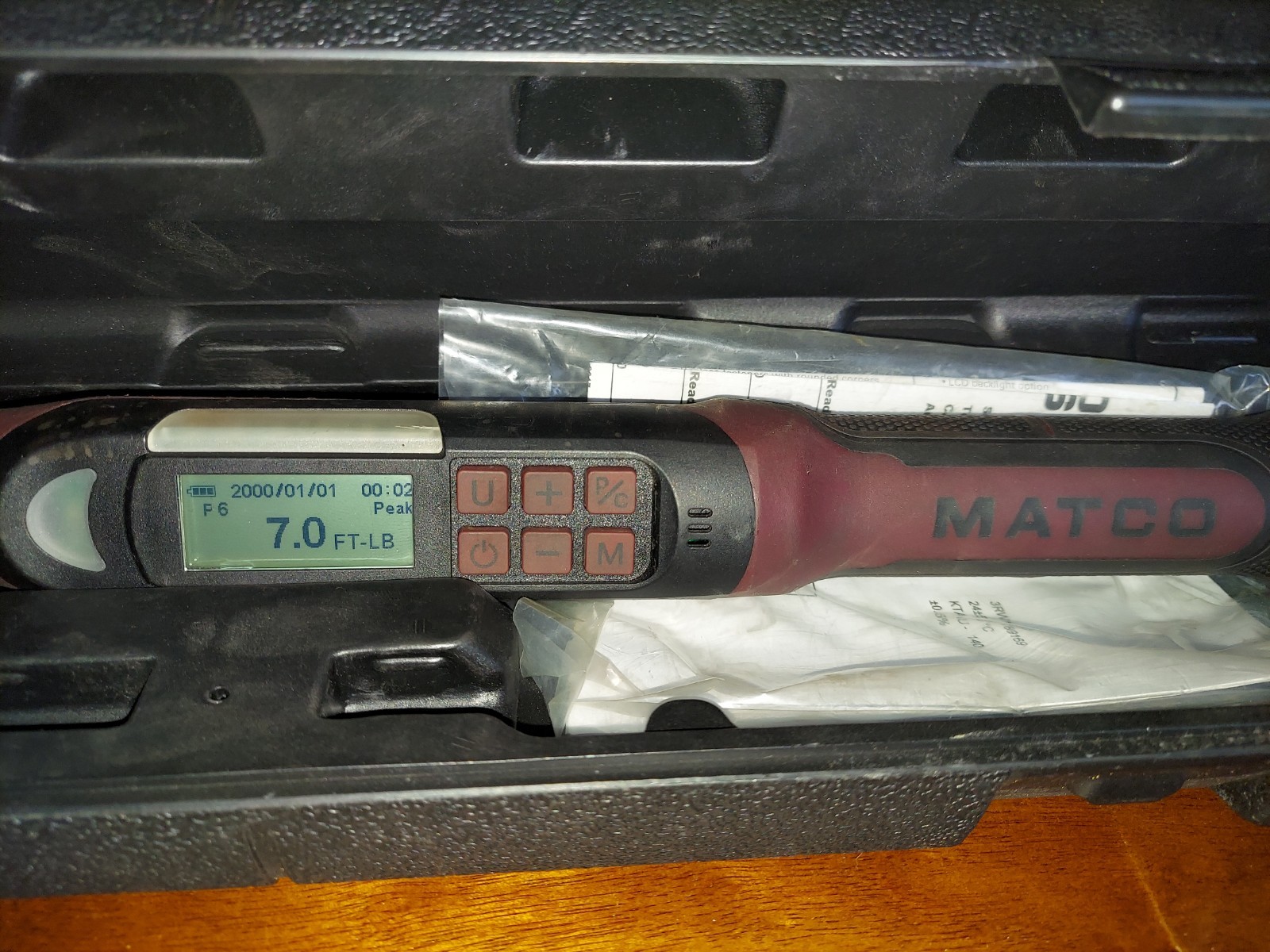 Matco Digital Ratcheting Electronic Torque Wrench 3/8" Drive SAE Display