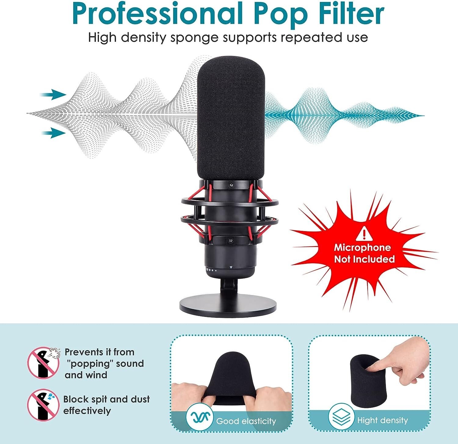 White Mic Arm Compatible with Hyperx Quadcast S - Premium Quadcast S Microphone