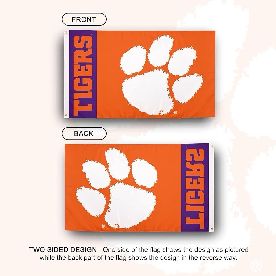 Clemson University Tigers Flag 3x5 Team