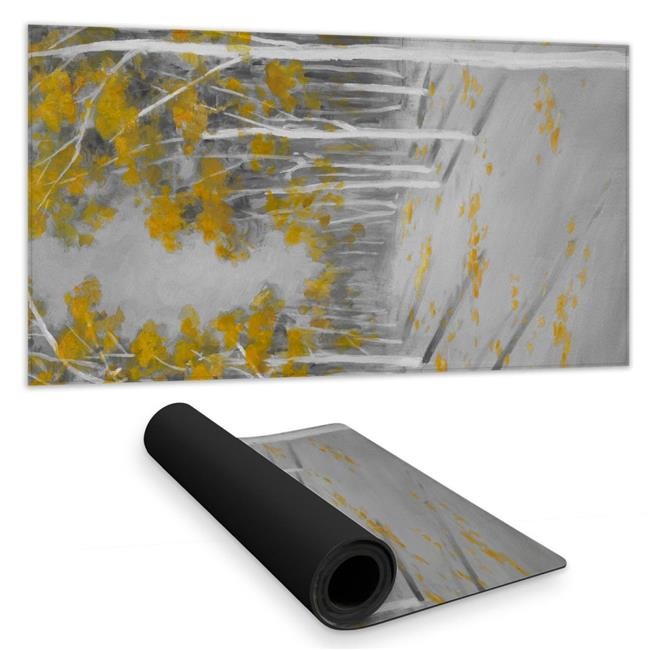 Begin Home Decor C1DM15316FOTO3 16 x 32 in. Yellow Birch Forest Desk Mat - La...