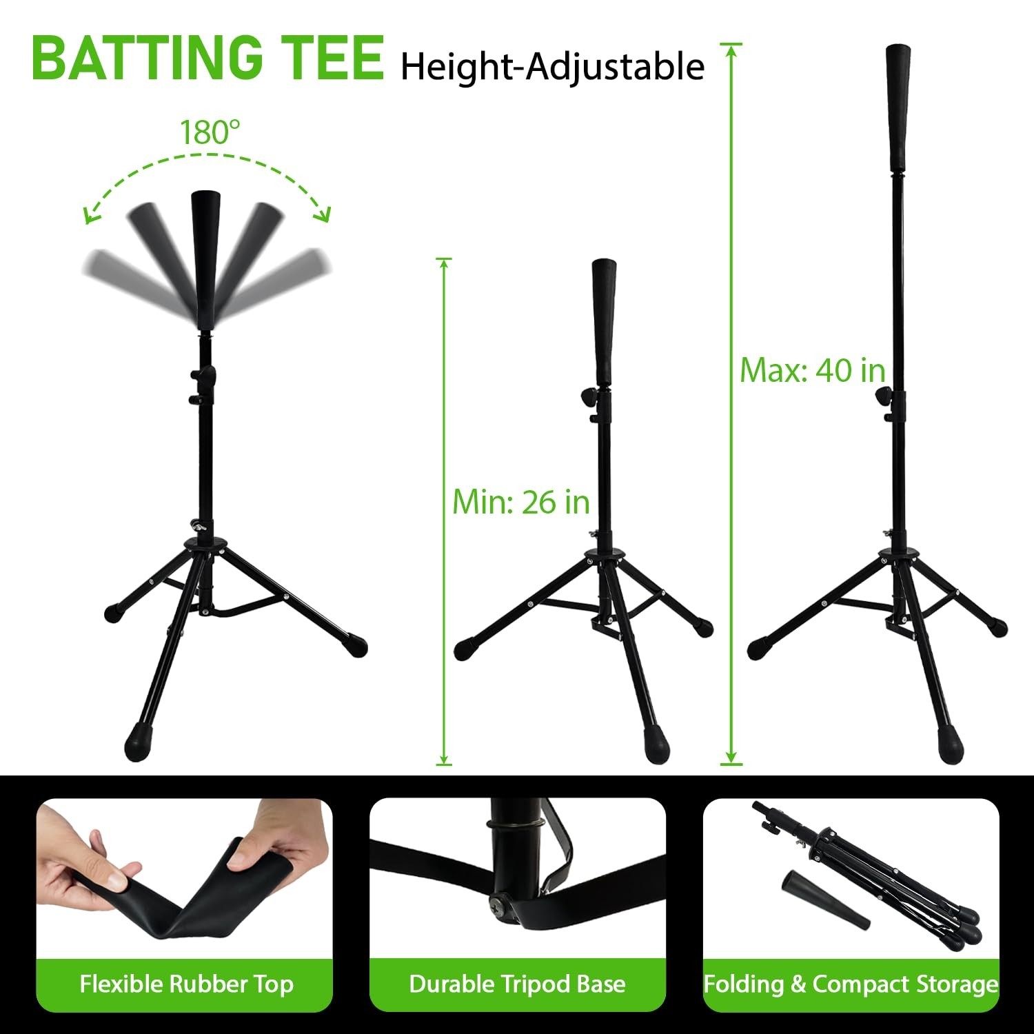 6x6FT Baseball Net, Baseball & Softball Training net with Batting Tee, Strike...