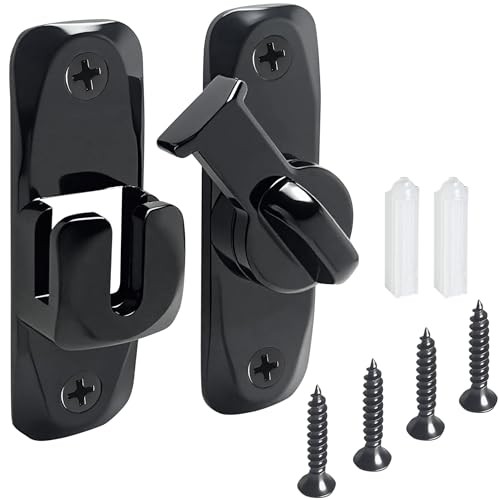 Barn Door Latch 90/180 Degree Barn Door Lock, Thickened Anti-Rust Flip Gate
