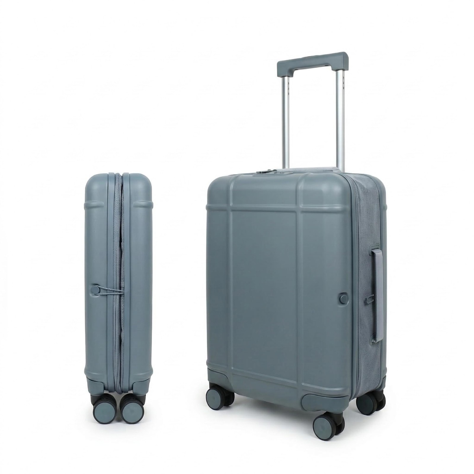 Premium Slim Luggage, Collapsible & Expandable Matte Hard Shell Suitcase with...