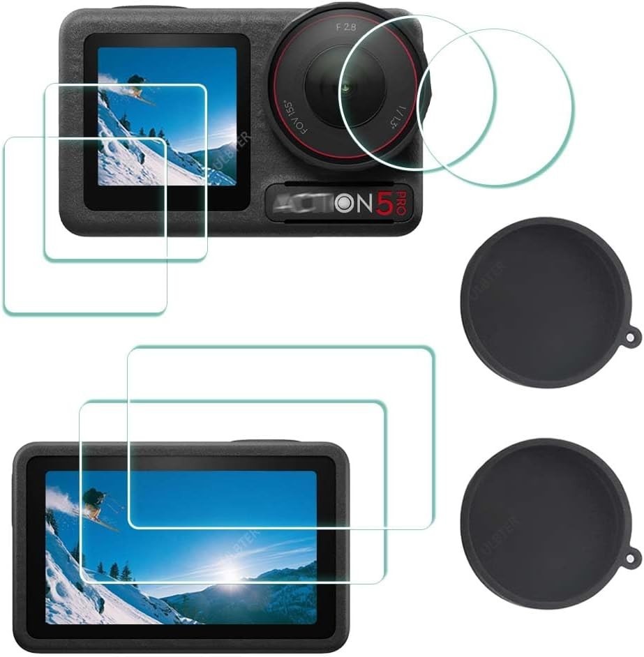 9H Tempered Glass Screen Protector for DJI OSMO Action 5 Pro - 8 Pieces