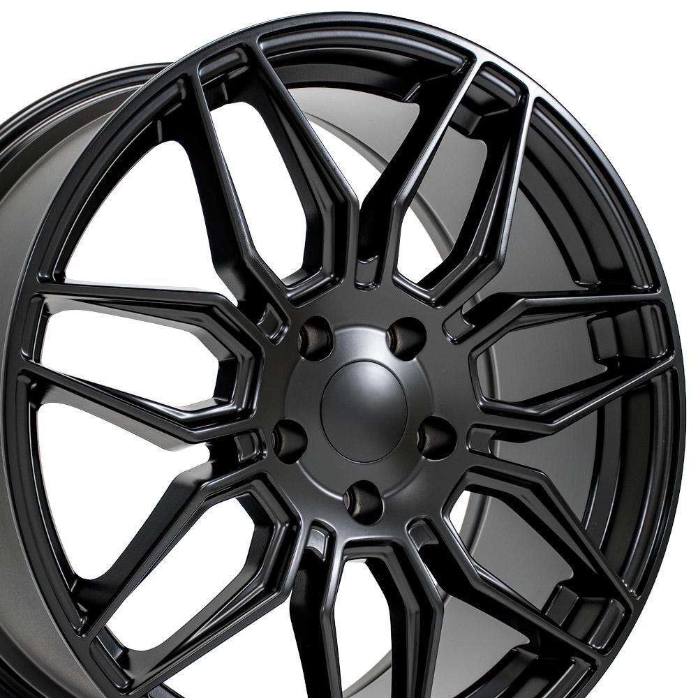 19 inch Front Satin Black Wheel Fits C8 Corvette Style Rim