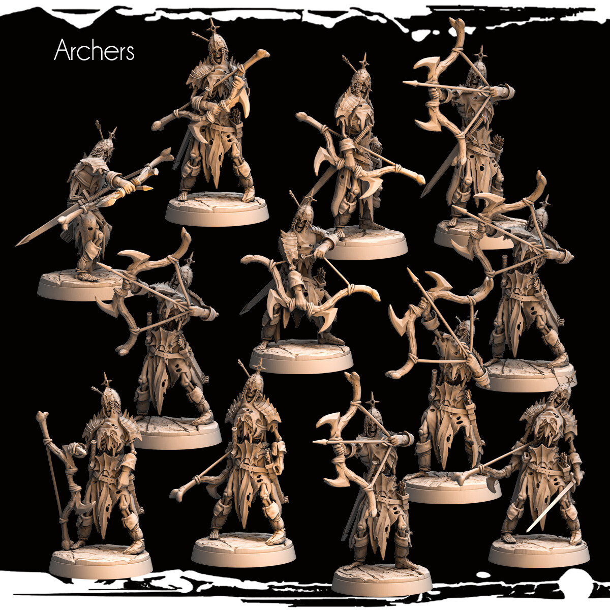 Dungeons & Dragons NPC Enemy Playable Character - Skeleton Army Archer
