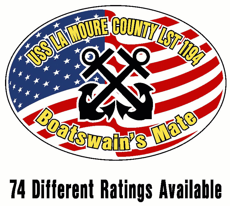 USS LA MOURE COUNTY LST 1194 Oval Decal / Sticker Military USN U S Navy S05A