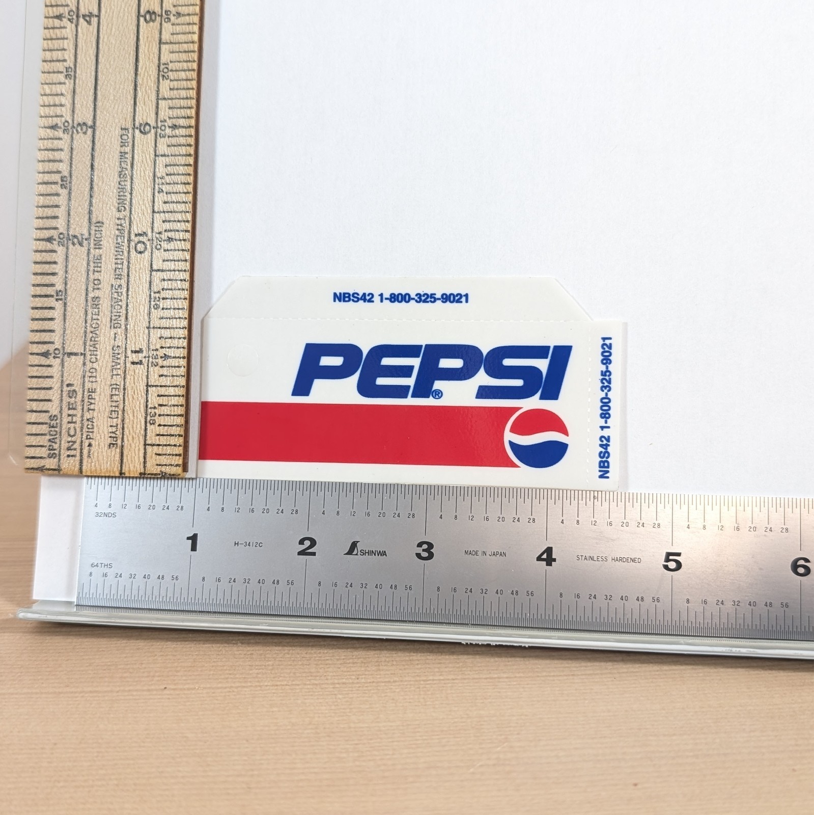 Pepsi cola vintage NOS Soda Vending Machine Flavor Strip retro