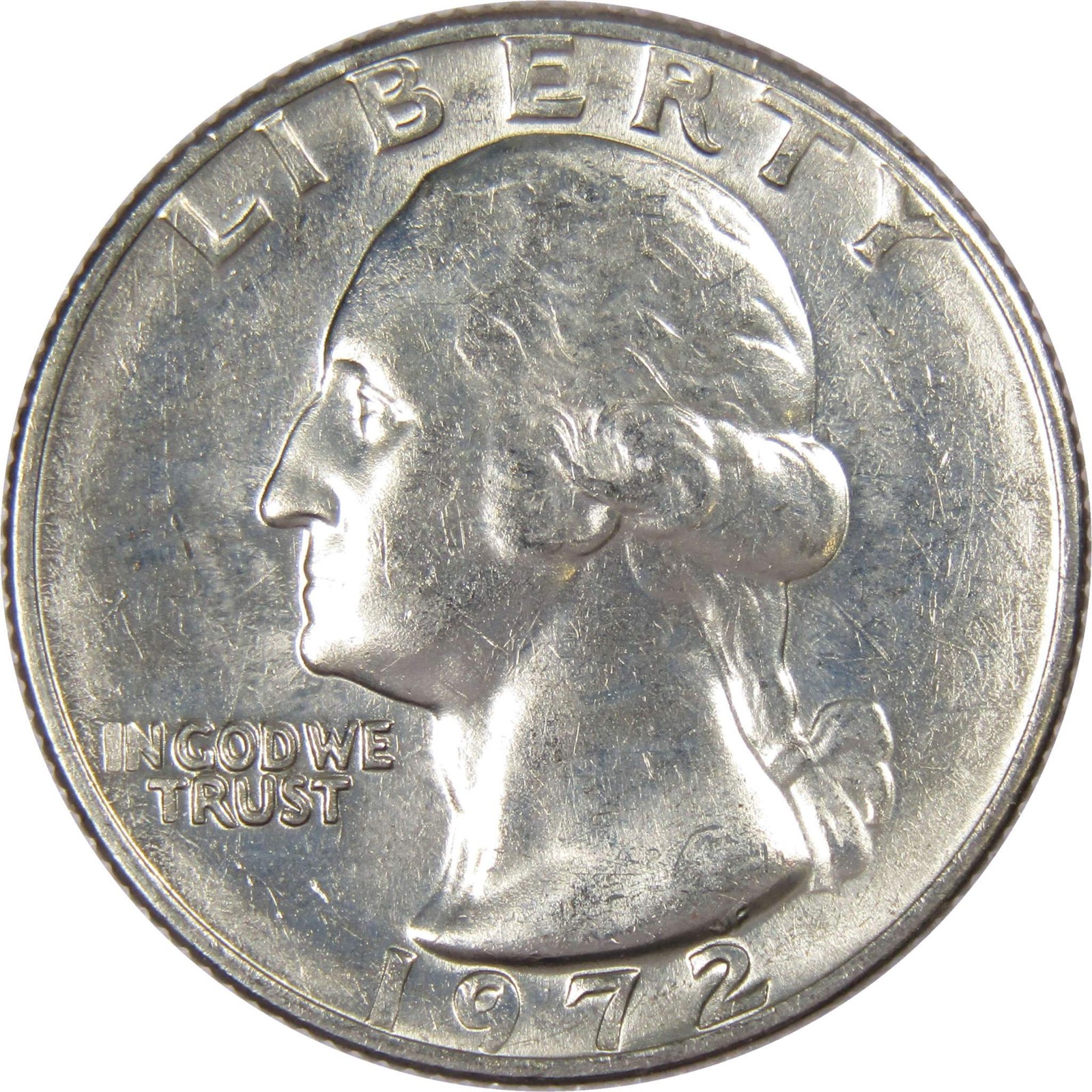 1972 Washington Quarter Clad Uncirculated Mint State 25c Coin