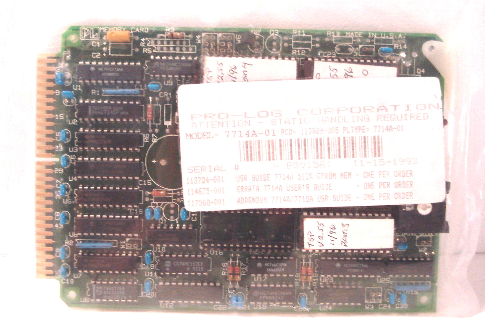 NEW PRO LOGIC 7714A-01 MEMORY CARD 7714A01
