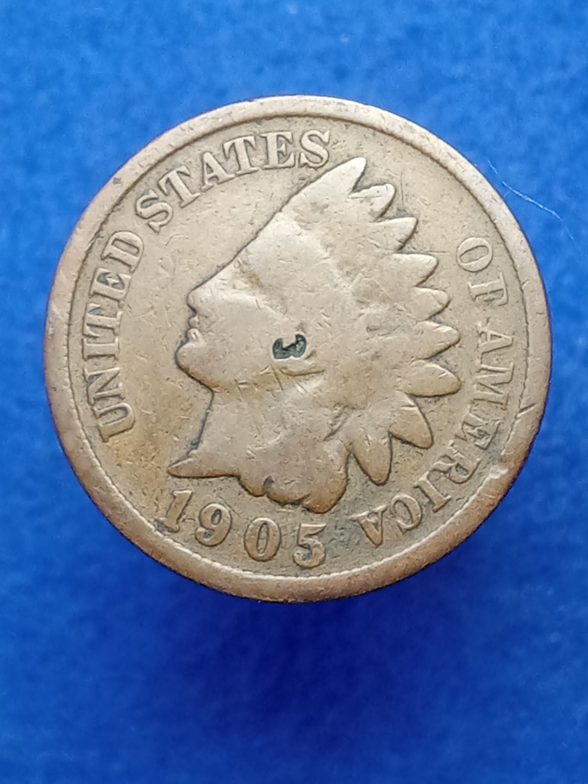 1905 Indian Head Penny One 1 Cent Coin 1c Philadelphia