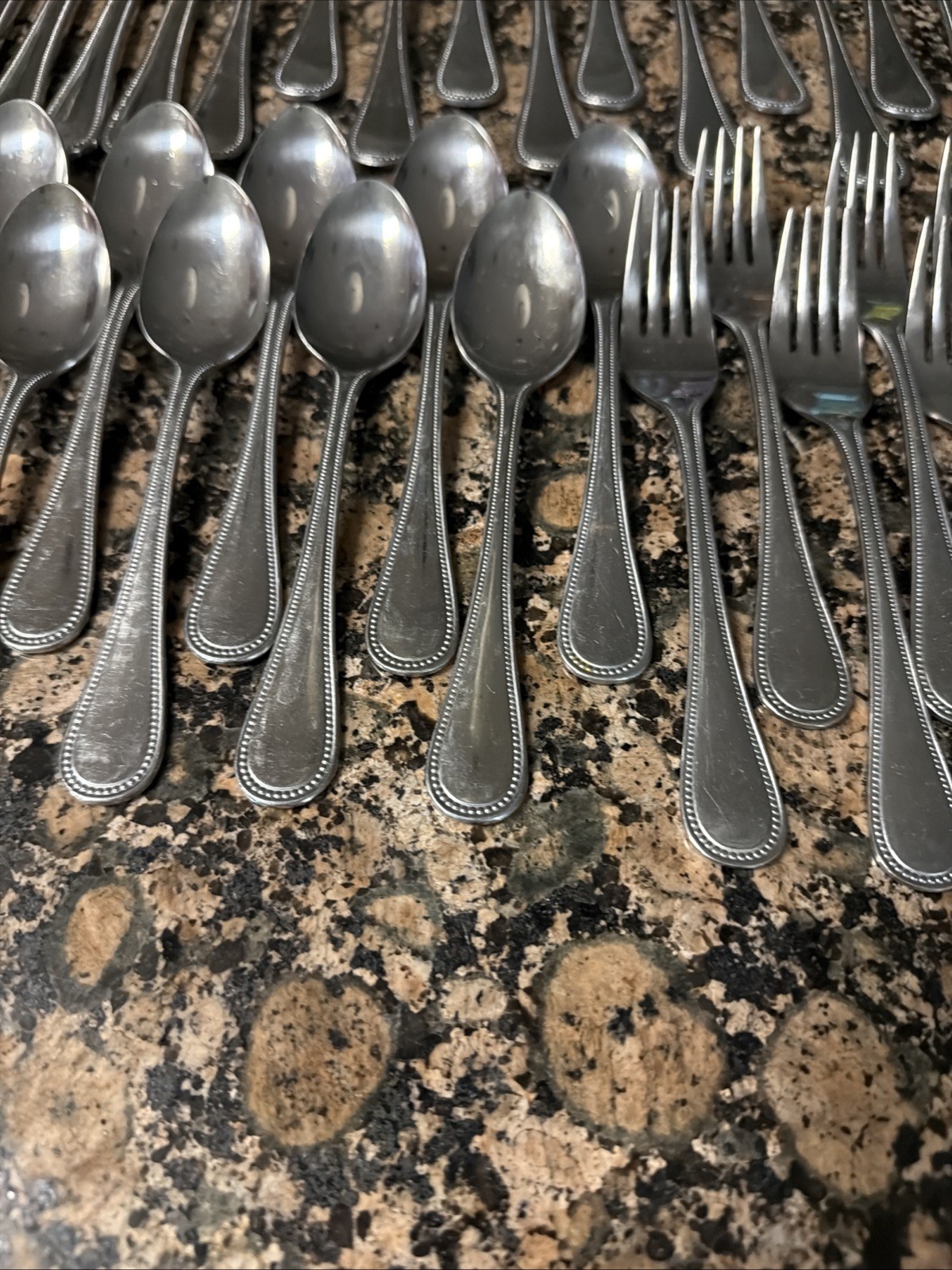 39 pc set EKCO Eterna Regal Coventry Stainless Flatware Set Beaded Edge Japan