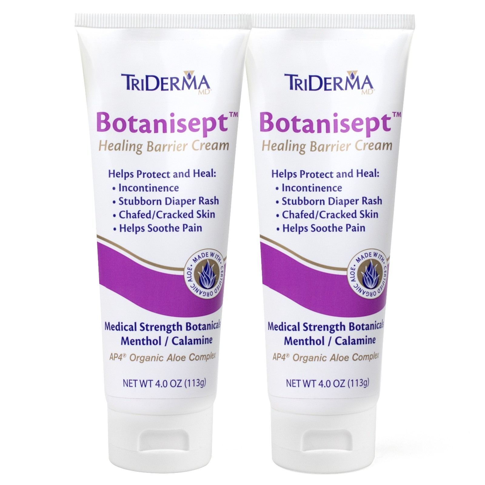TriDerma Botanisept Healing Barrier Ointment 4 oz, 2 PACK VALUE BUNDLE
