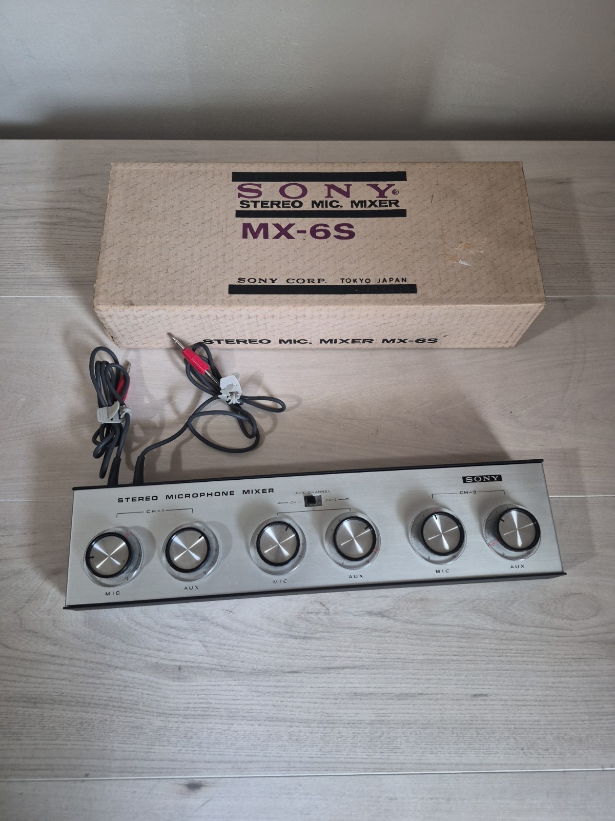 Vintage 1970s Sony MX-6S Stereo Microphone Mixer for Tape Recorders