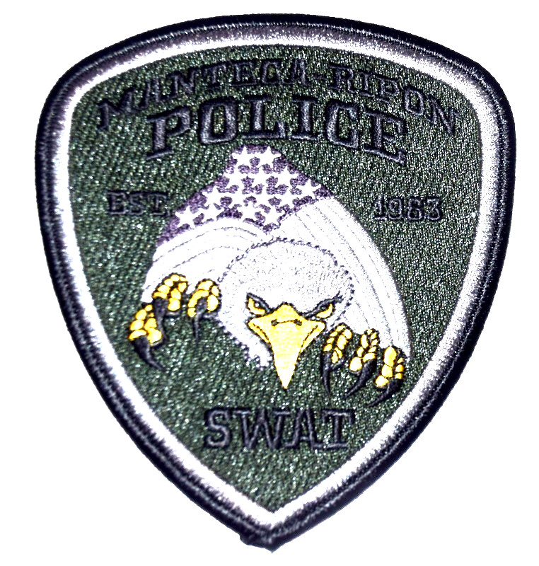 MANTECA RIPON – SWAT POLICE - CALIFORNIA CA Sheriff Police Patch SUBDUED