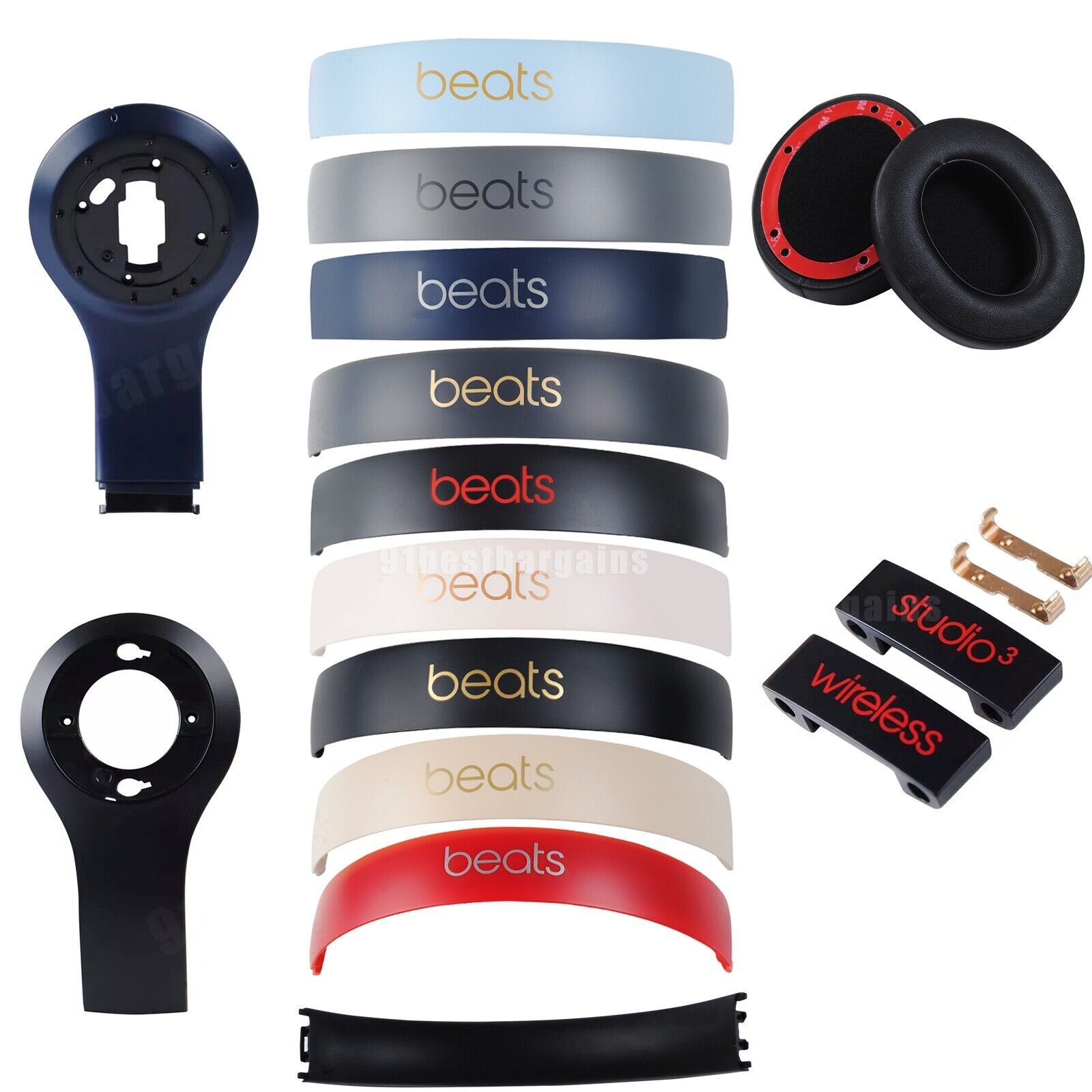 OEM Headband Beats By Dre STUDIO 3 3.0 Wireless Hinge Connector Panel Ear Pads