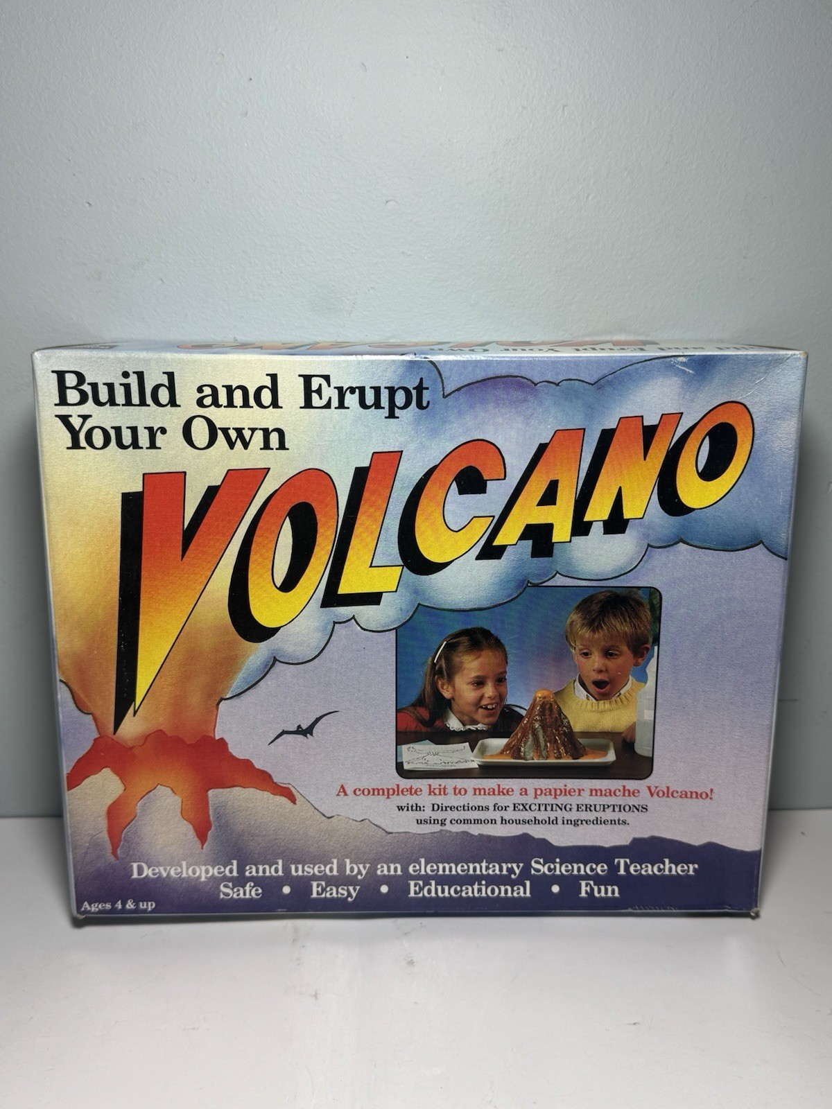 1988 Vintage NOS Schylling Build And Erupt Your Own Volcano Kit Made In USA