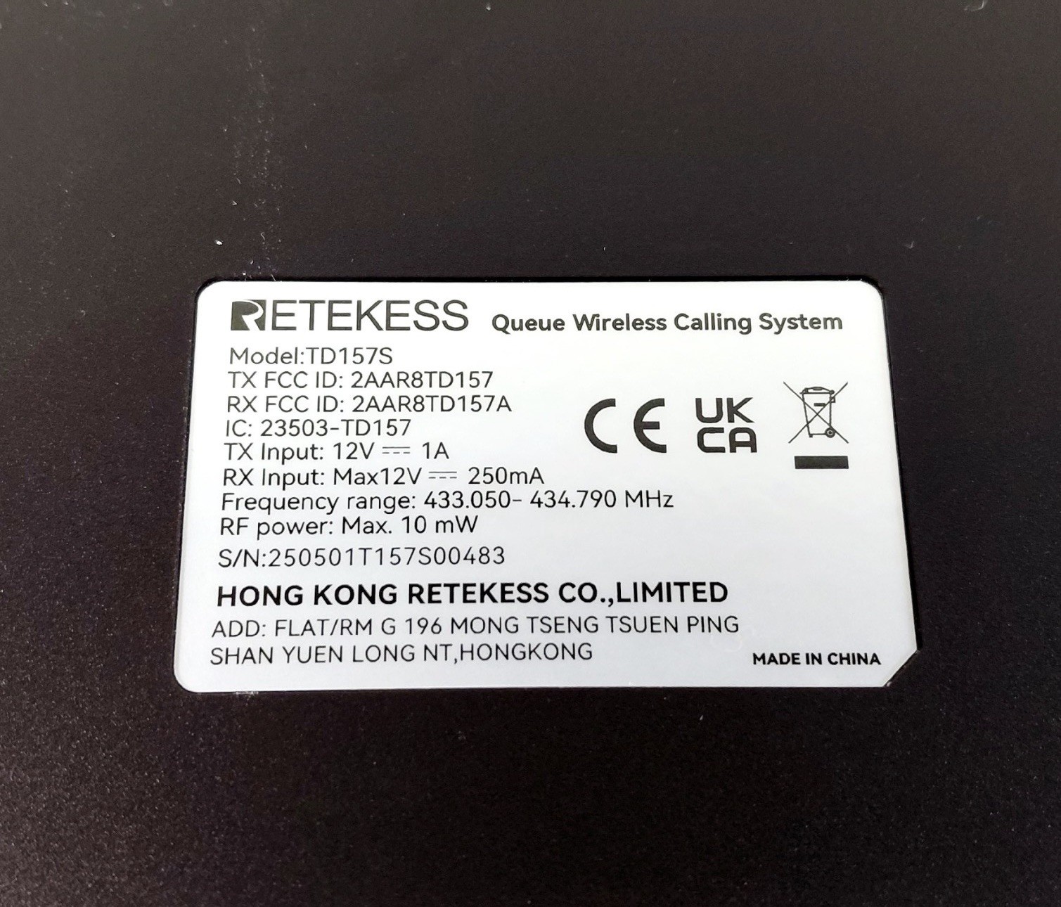 Retekess Queue Wireless Calling System Restaurant 10 Pagers Open Box GC