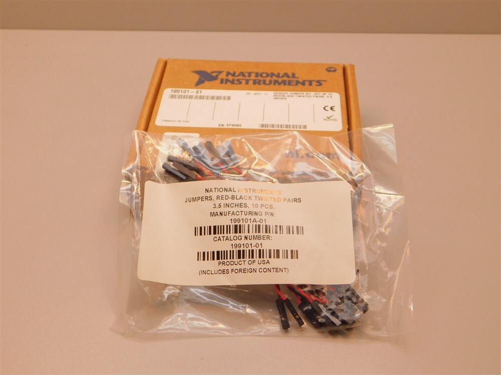 National Instruments 199101-01 3.5" Red/Black Twisted Pair Header Jumper Kit