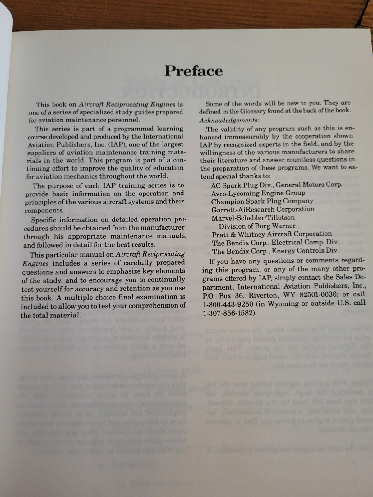 1985 Aircraft Reciprocating Engines Training Manual