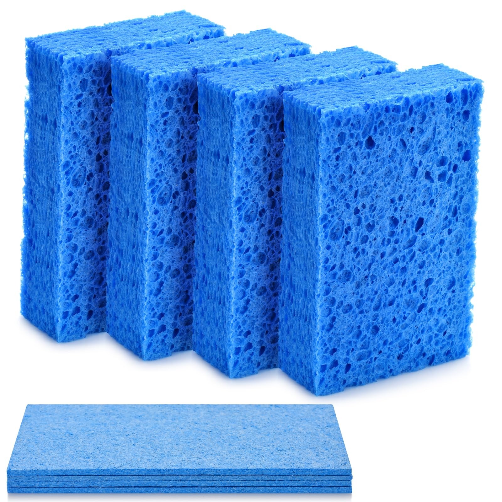 Mcyye 4PCS Compressed Kitchen Sponges for Household Use Zero Scratch Scrub Di...