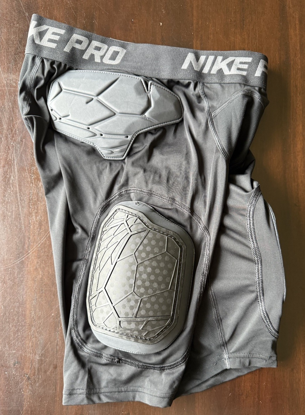 NIKE PRO Dri Fit Football Shorts Adult Men’s S Padded Black Gray Compression
