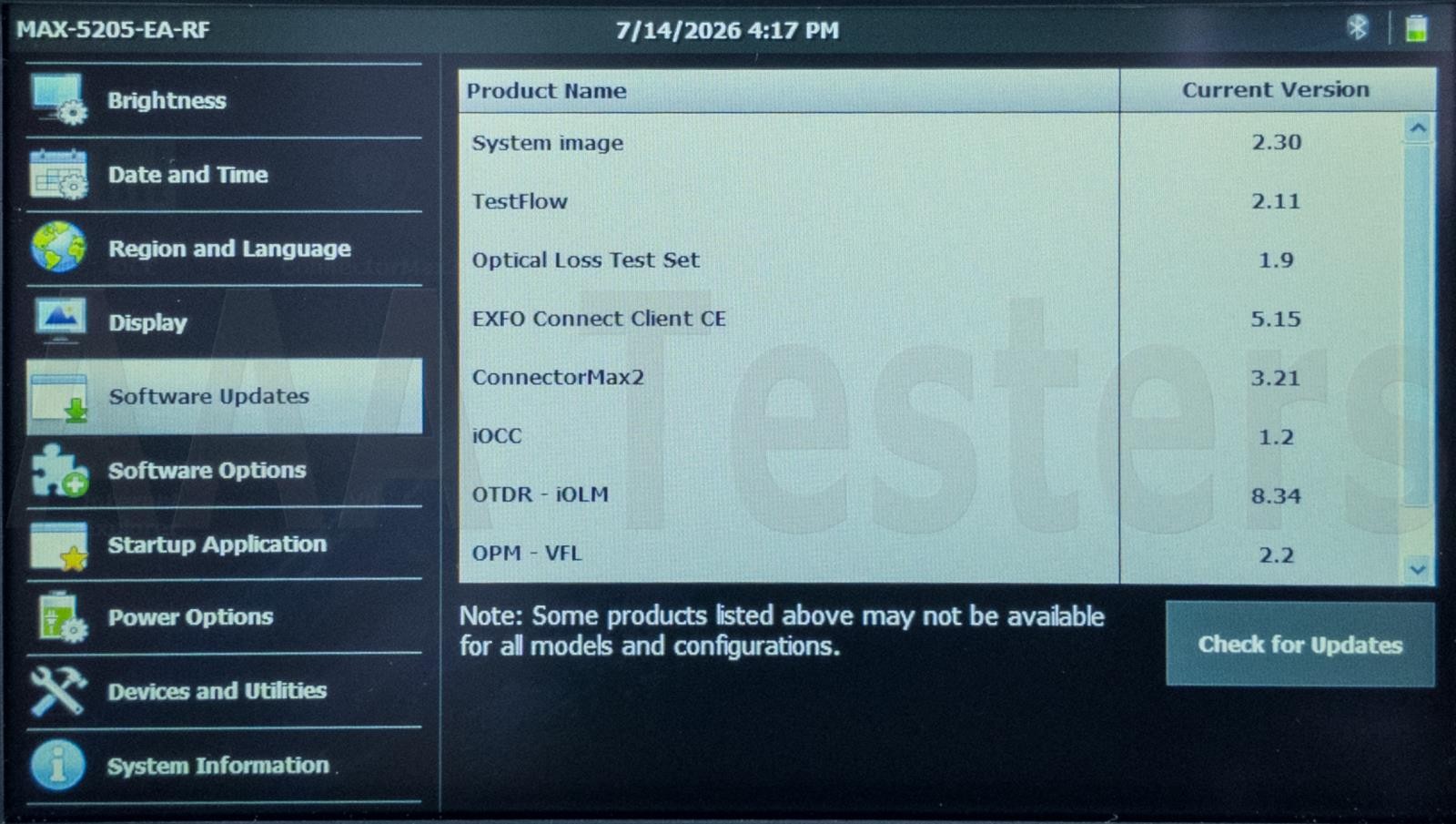 EXFO MAX-5205 MaxTester Simple DWDM Channel Checker FTBx-5205