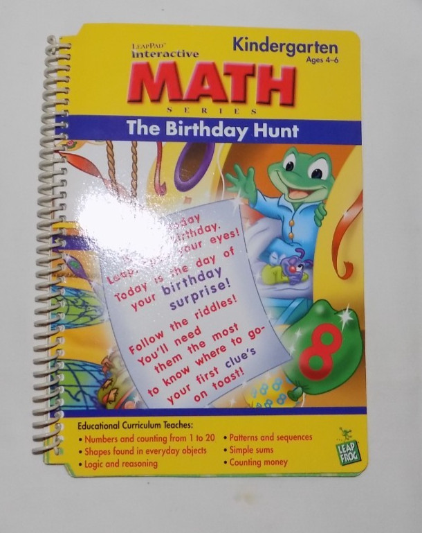 Leap Frog LeapPad Math “The Birthday Hunt” Book  ONLY NO Cartridge Replacement