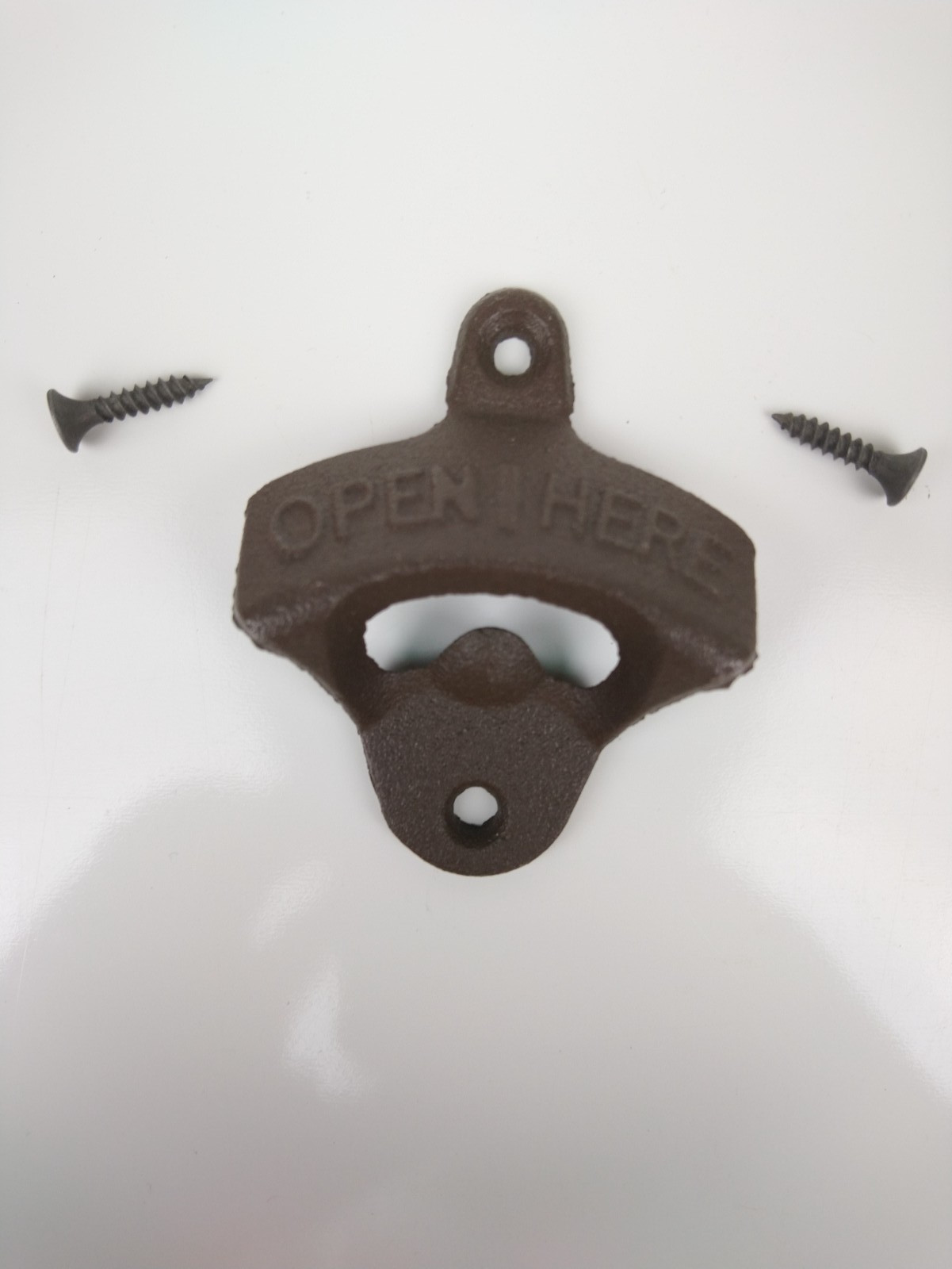 Cast Iron Wall Mounted Bottle Opener OPEN HERE ~ NEW