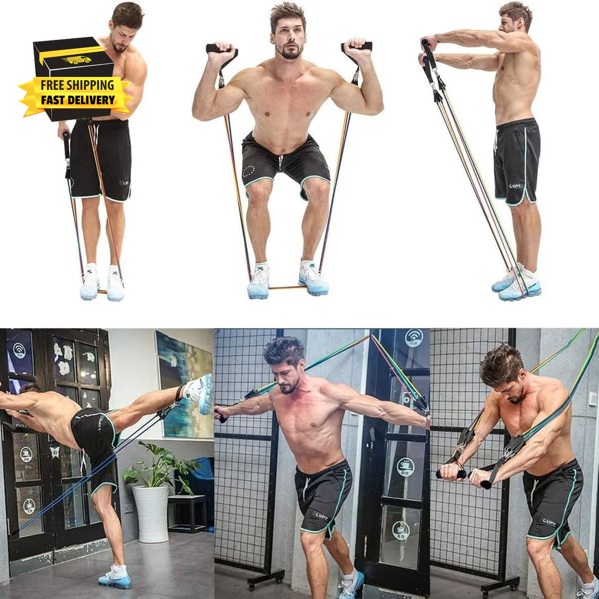 Exercise Handle Workout Handle Heavy Duty Grip Resistance Bands Handles Webbing