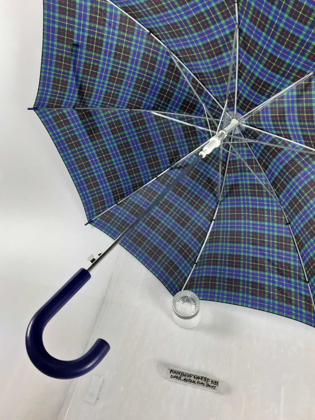 Long/Mini Umbrella - Automatic - Boys - 8 Slats - 0428D - Rainbow