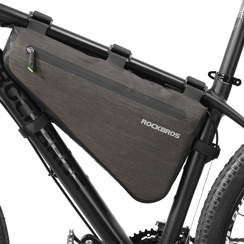 ROCKBROS Bike Triangle Bag Waterproof Cycling Tube Frame Bag  Large Capacity 8L
