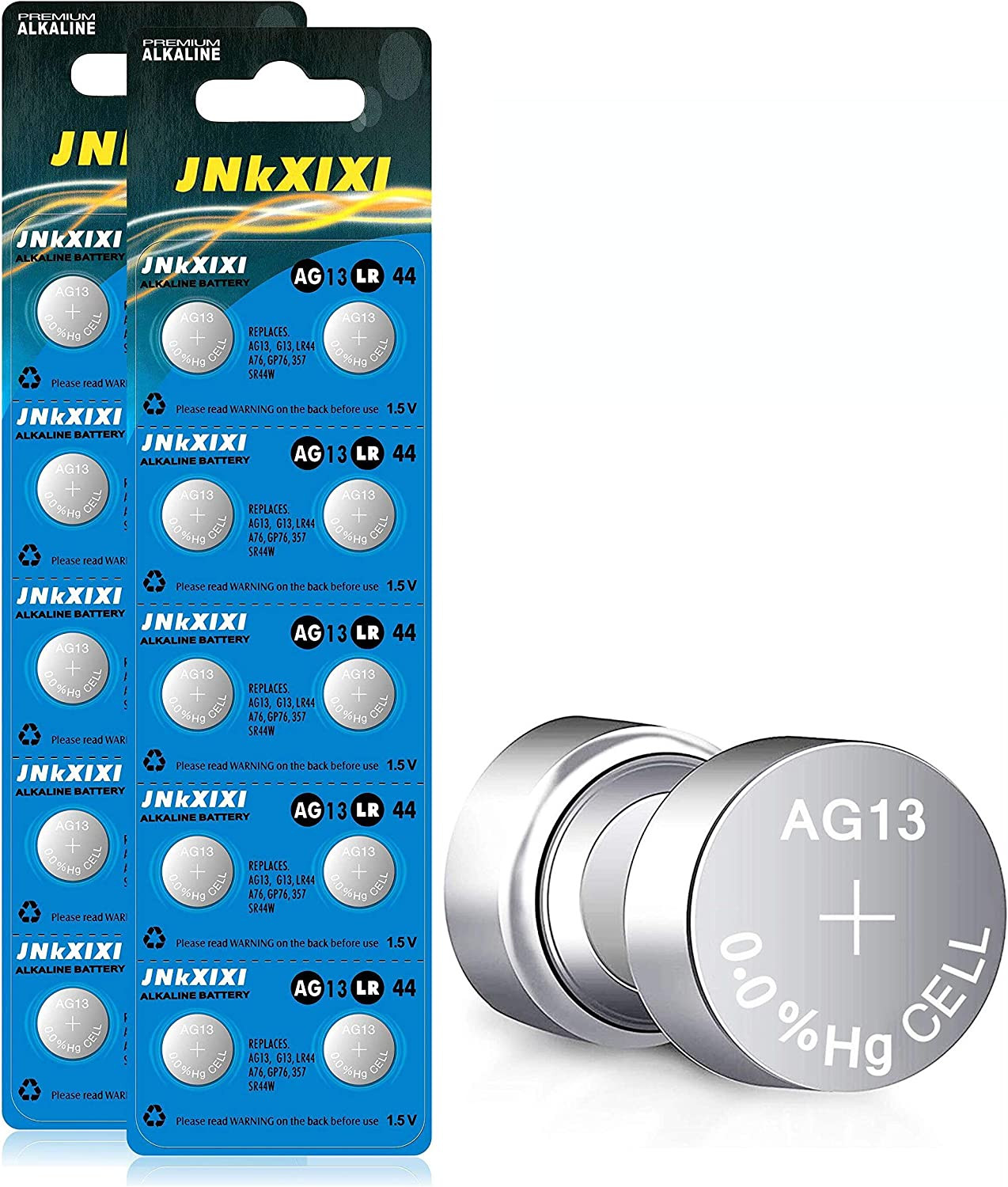 20 Pack Lr44 Lr 44b L1154c Ag13 Sr44 Batteries A76 357 303 1154 1.5 Volt Button