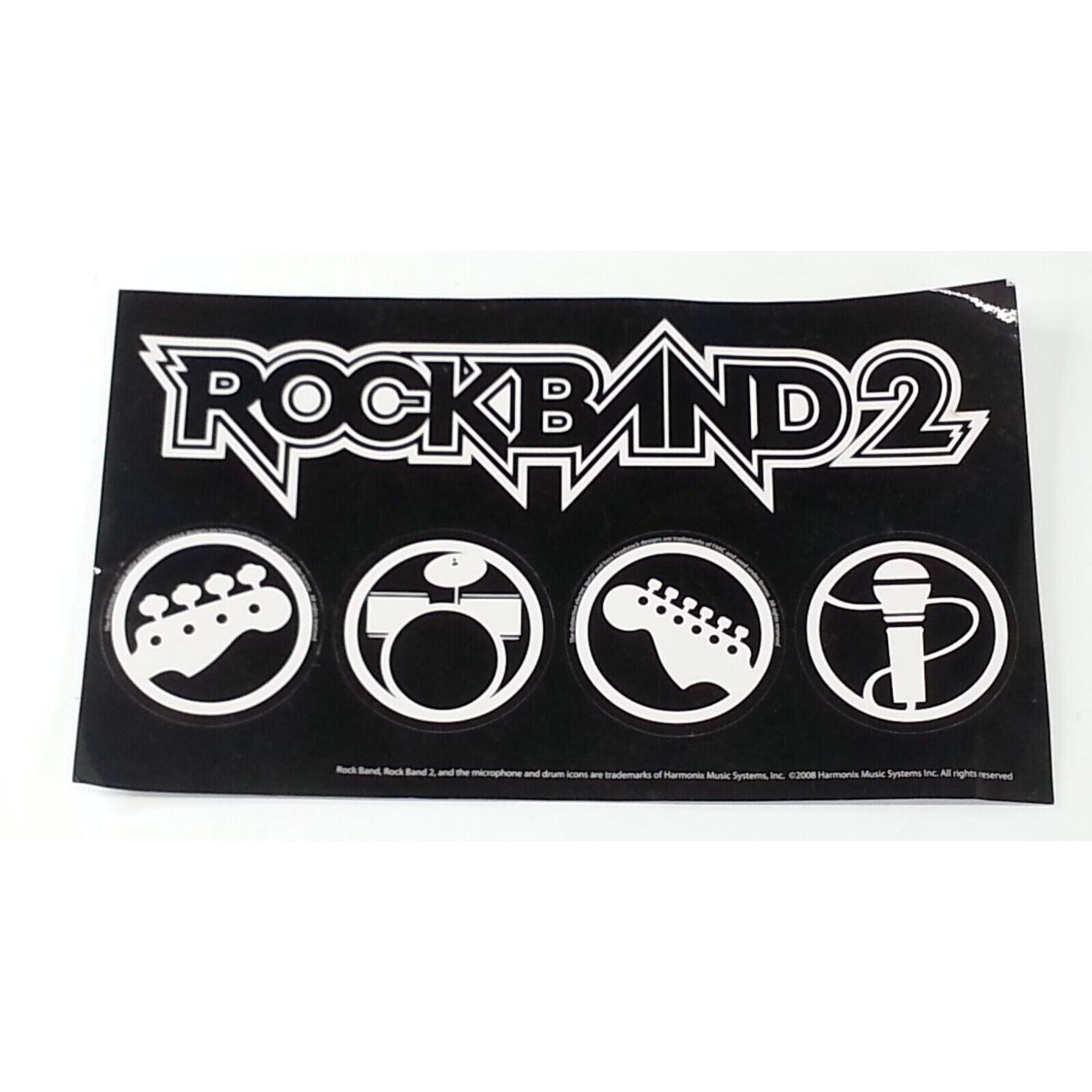 2008 Rock Band 2 Stickers Video Game