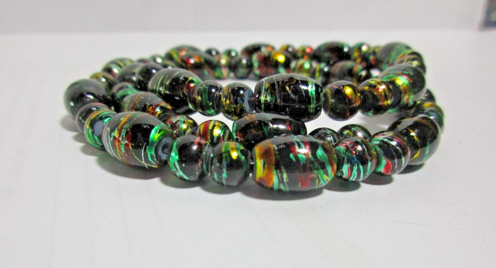 Bracelet Multi-Strand Fiesta Spring Wire Beaded One Size Multi Color