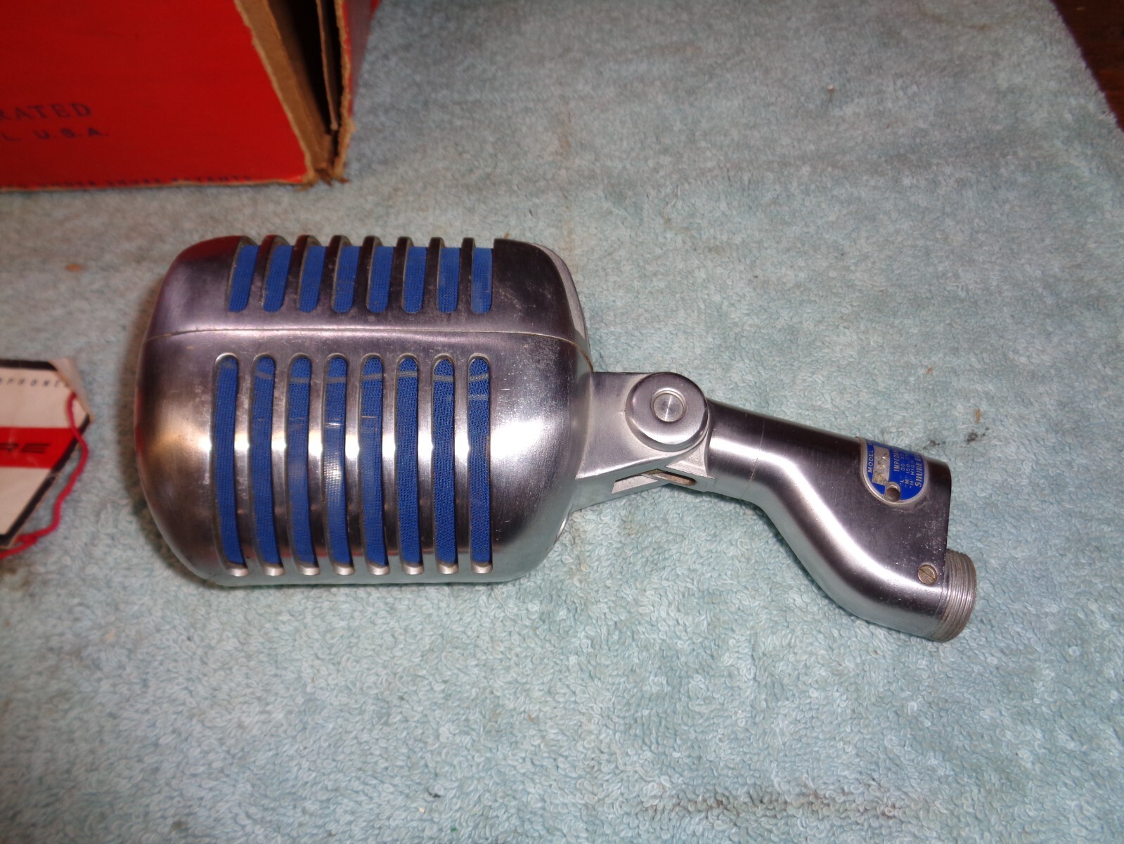 Shure 55S Vintage Dynamic Elvis Art Deco Microphone (tested, works well)
