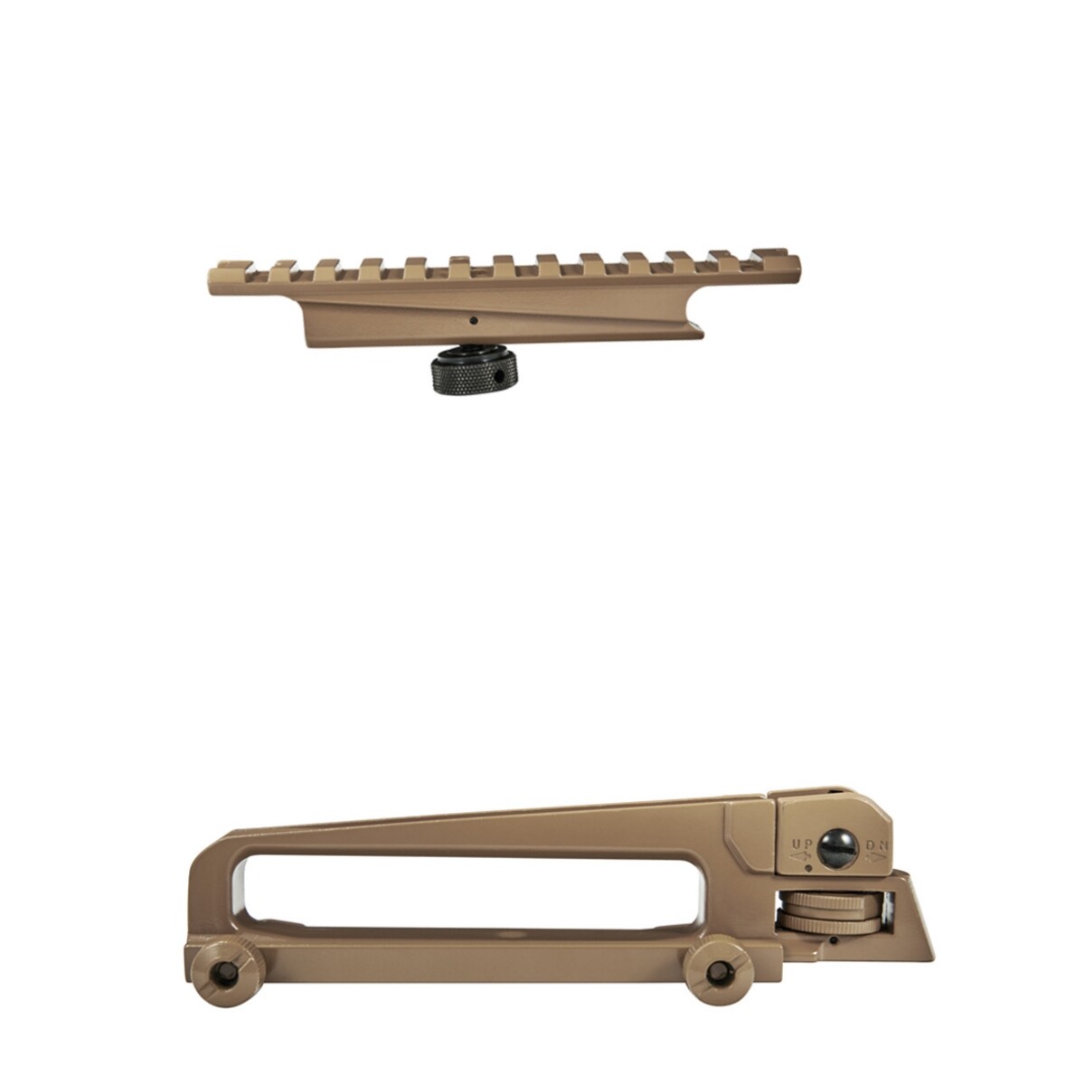 Carry Handle Mount with Adjustable Rear Flip-Up Sight & QD Mount Rail
