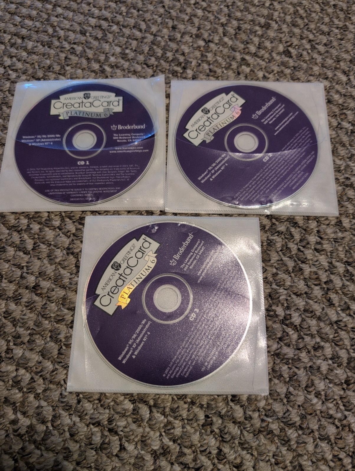 American Greetings Create A Card Platinum Windows Software CD-ROM PC Set 3