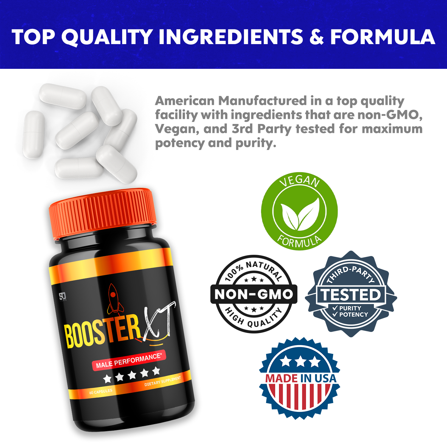 Booster XT Multivitamin & Performance - Enhances Health Intimate Drive (1 Pack)