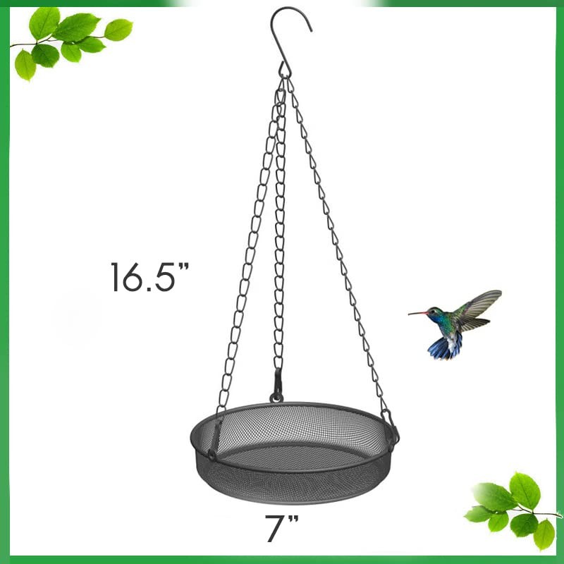 Hanging Bird Feeder, Birdfeeder for Garden Yard Outside 1, Black