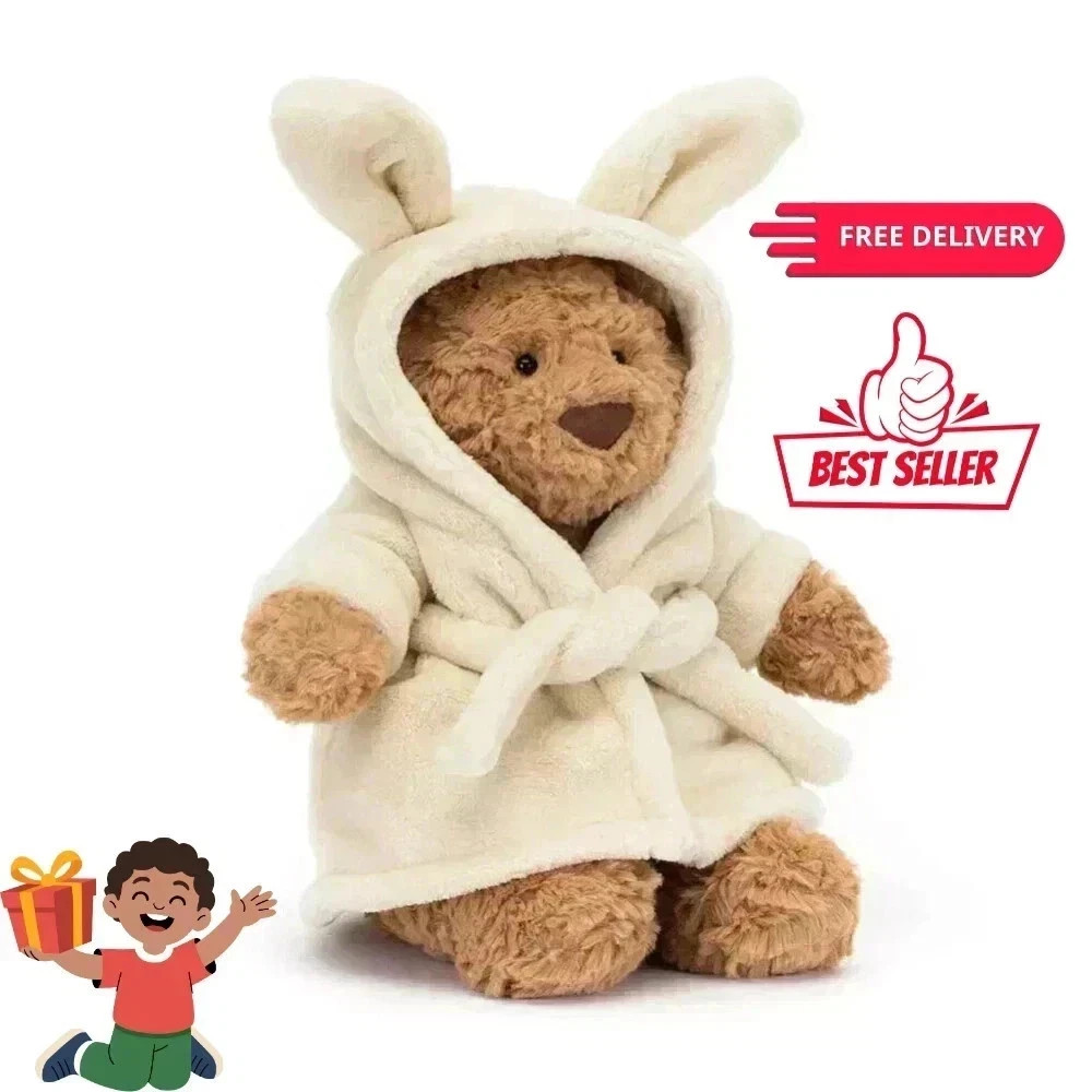New 10" Bartholomew Bear Bathrobe plush doll- With Tag+ Dust Bag. Gift