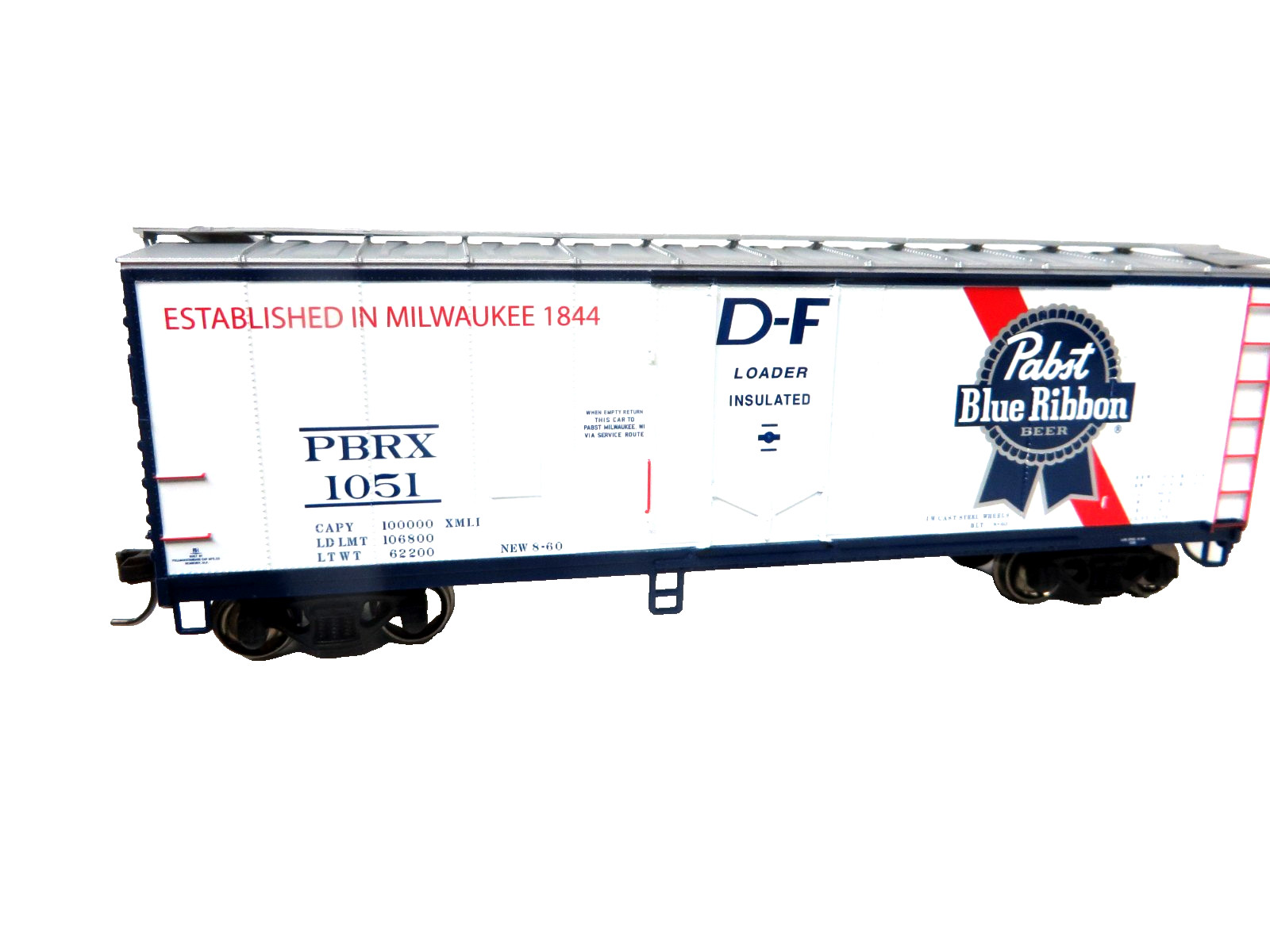 Atlas (HO) PABST BLUE RIBBON Beer 40' Plug Door Box Car #1051 (20006332) NIB RTR