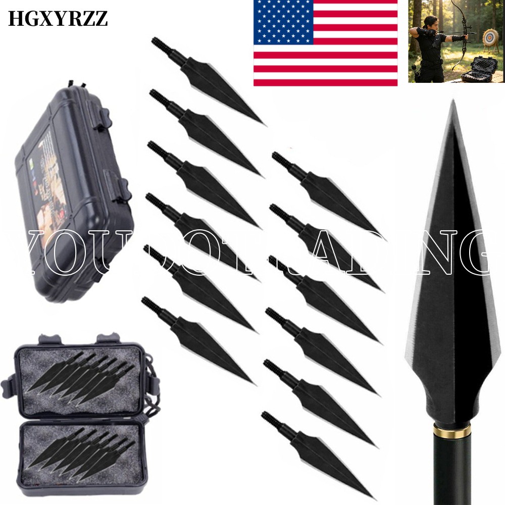 12Pcs Broadheads 150 Grain 2 Blade Archery Arrow Compound Bow Hunting Shooting