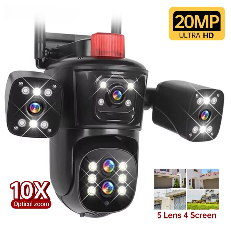 10K Wireless CCTV IP Camera Outdoor Smart Home PTZ 20MP WiFi Video Surveillance