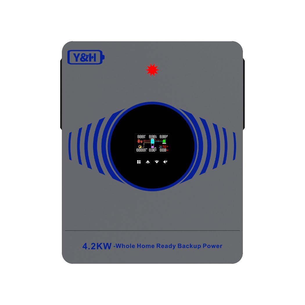 4.2KW 24V On/Off Grid Hybrid Solar Inverter MPPT 120A,6200W 27A PV Input AC220V