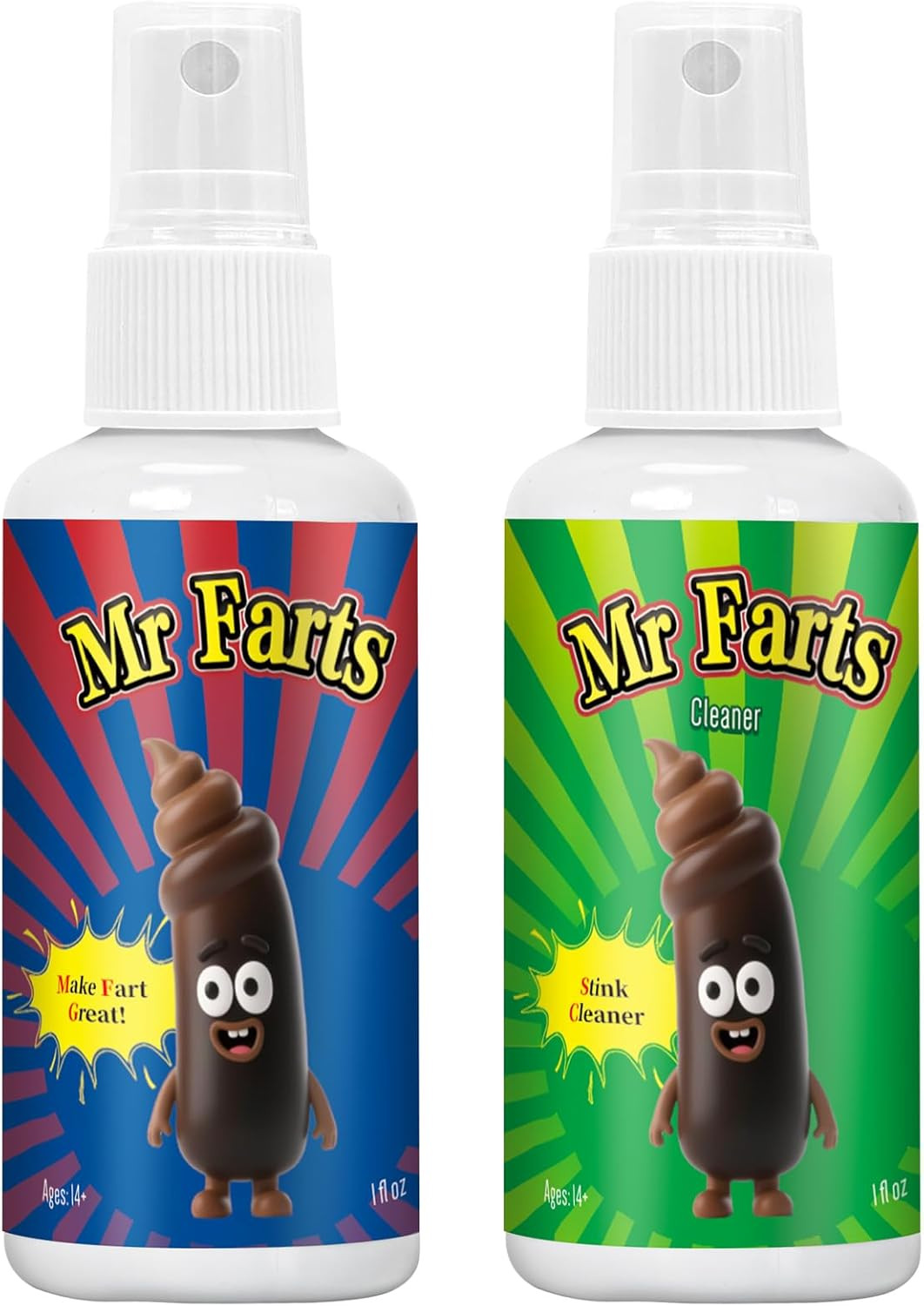 Extra Strong Stink Spray Prank Gag Set w Cleaner Odor Remover 2 Pack