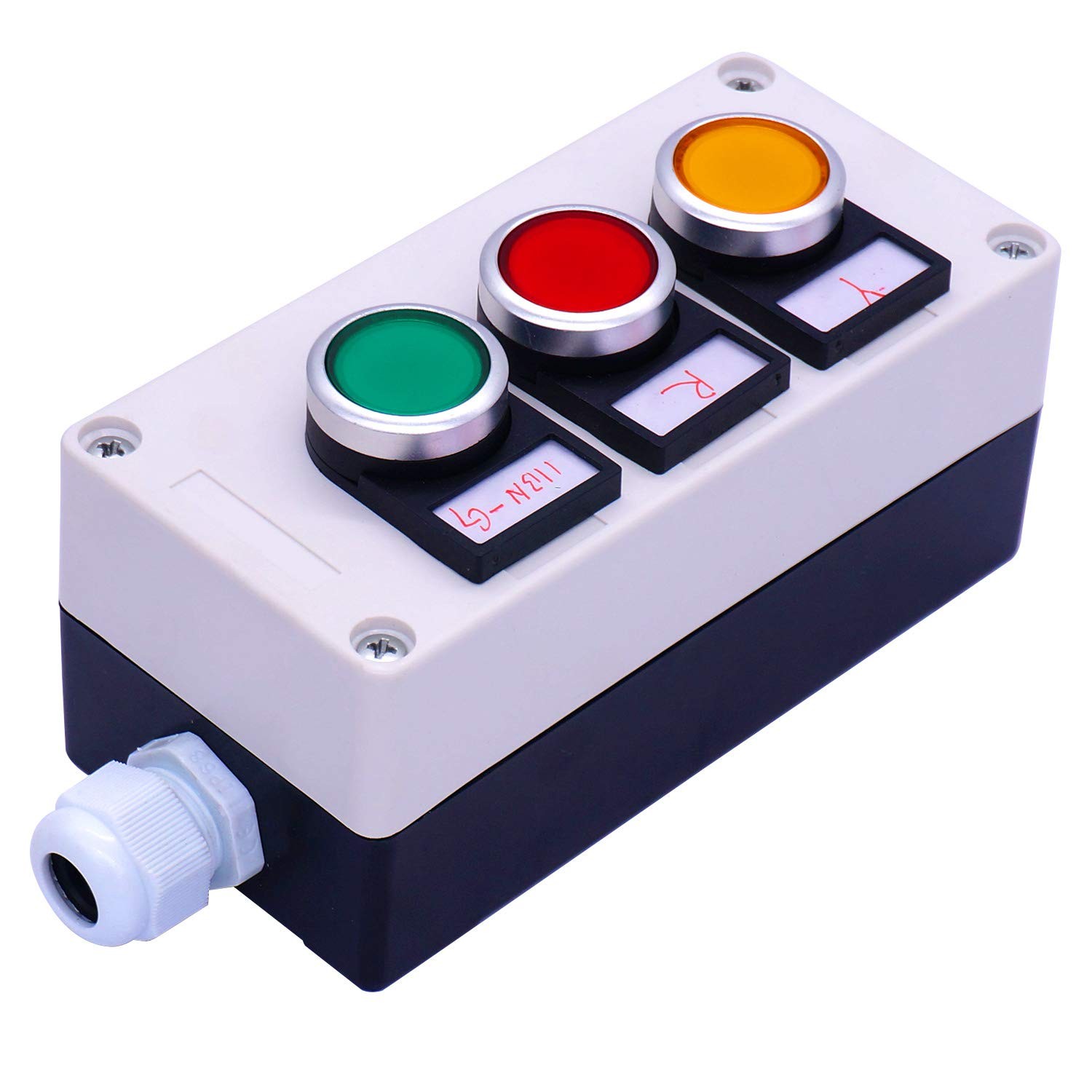 Momentary Push Button Switch Station 22mm Red Yellow Green