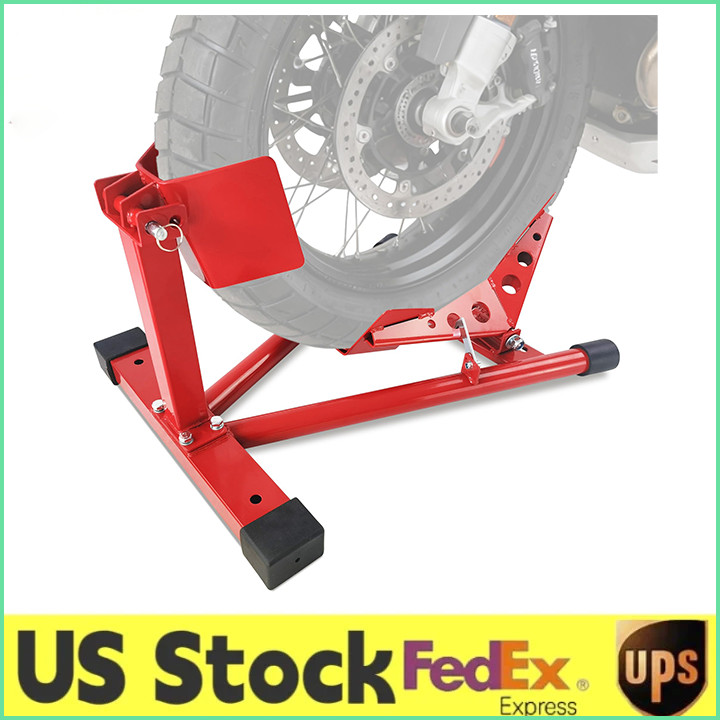 Professional Grade Wheel Chock&Motorcycle Stand 1500Lb FIT 16''–21'' Wheel Garag