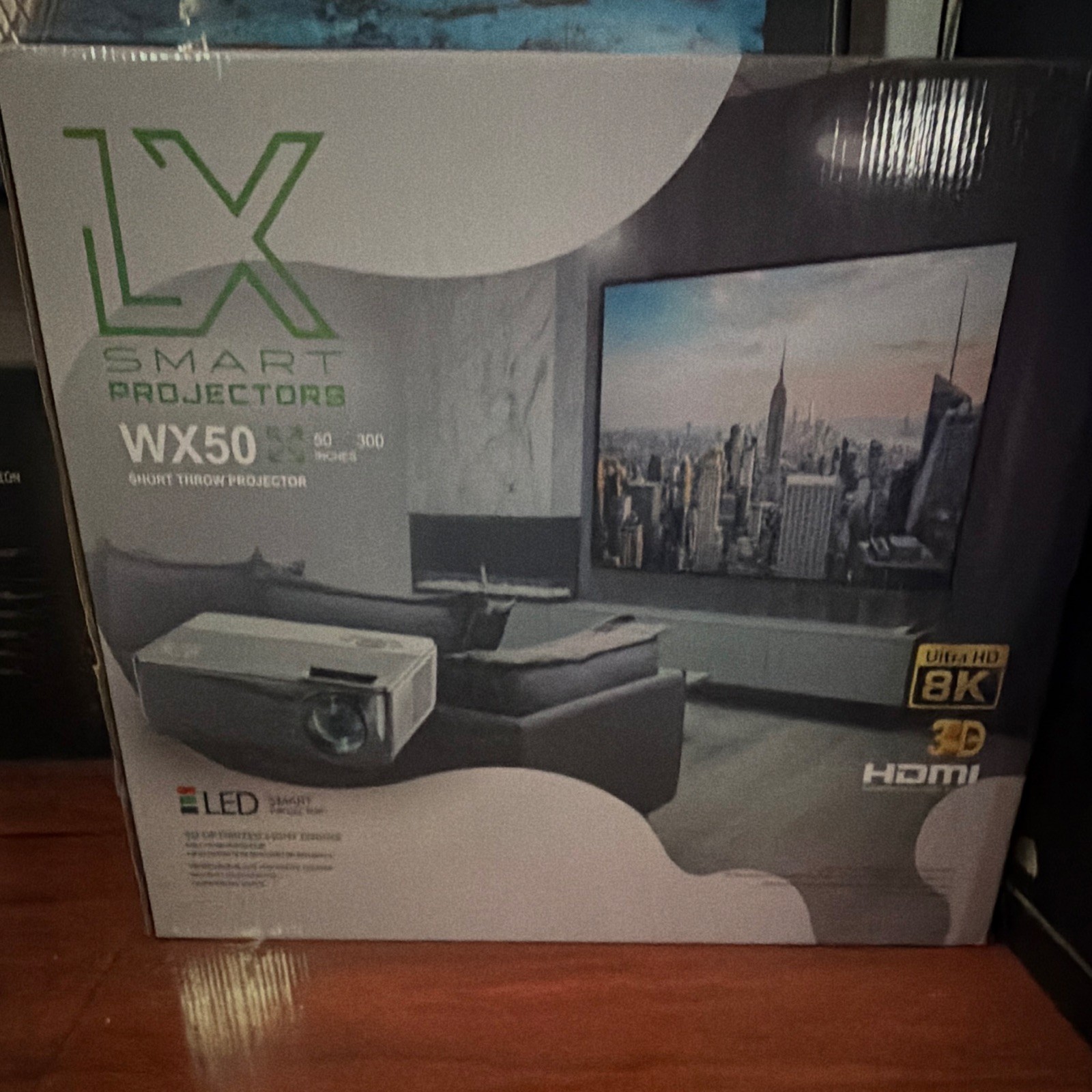 LX Smart Projectors WX50 Short Throw LED 1080p 8K 3D HDMI (Used like 4x)(MINT)