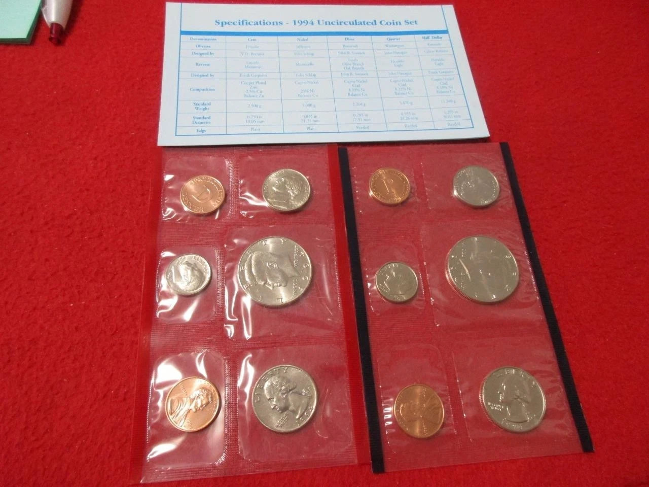 1994 P&D US Mint Set Original Government Packaging